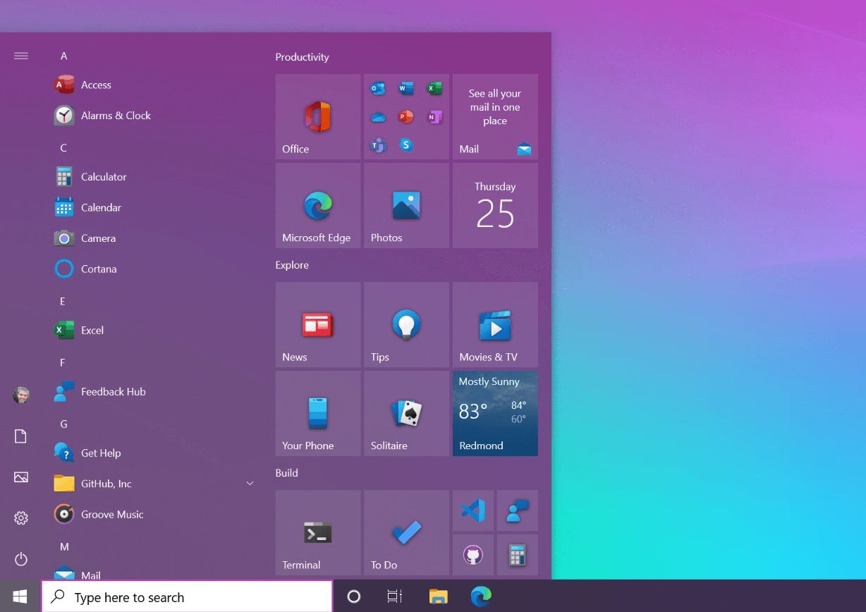 Windows 10 design