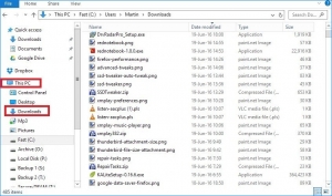 downloads folder in windows explorer