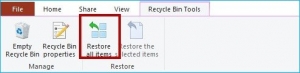 recycling all items from the recycle bin