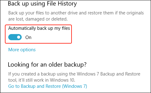 automatically backup files