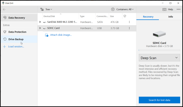 Disk Drill shift delete recovery