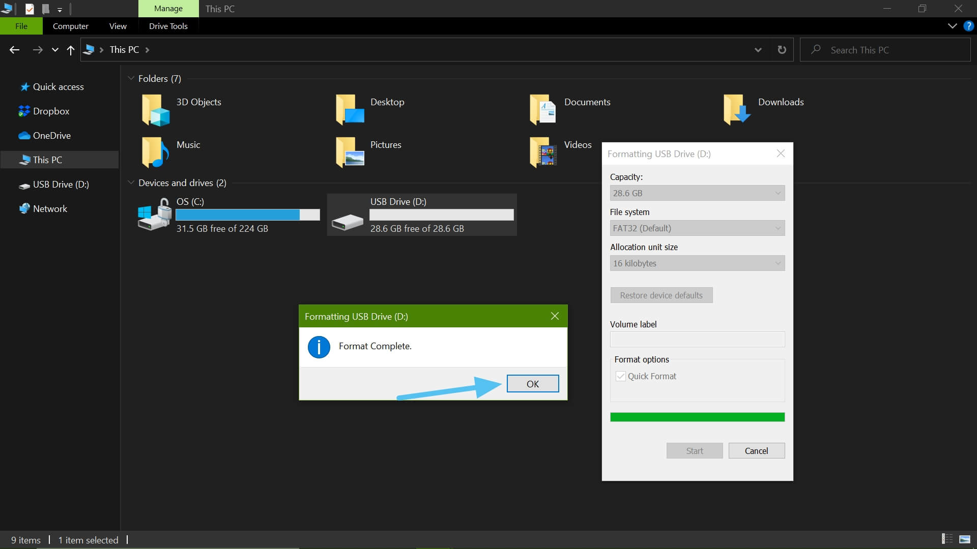 file explorer formate complete view in windows 10