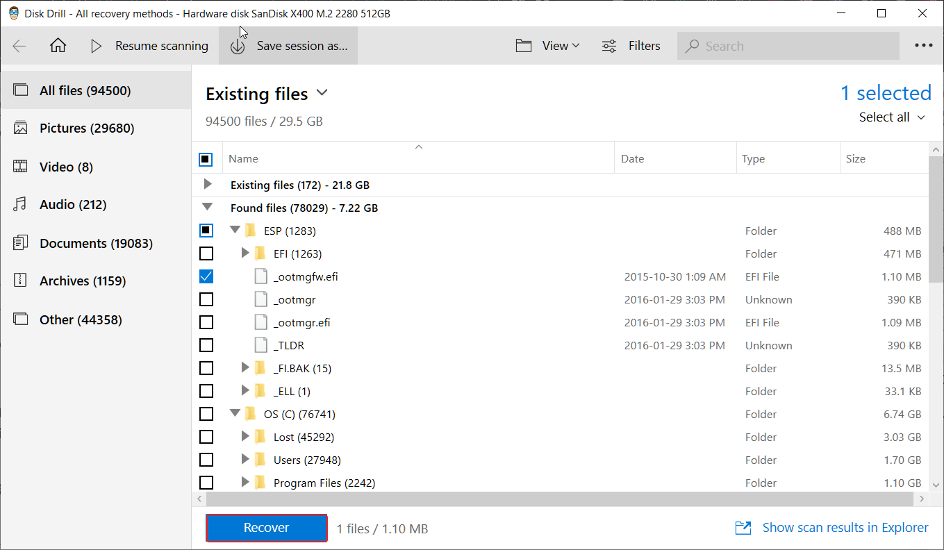 Disk Drill Recover