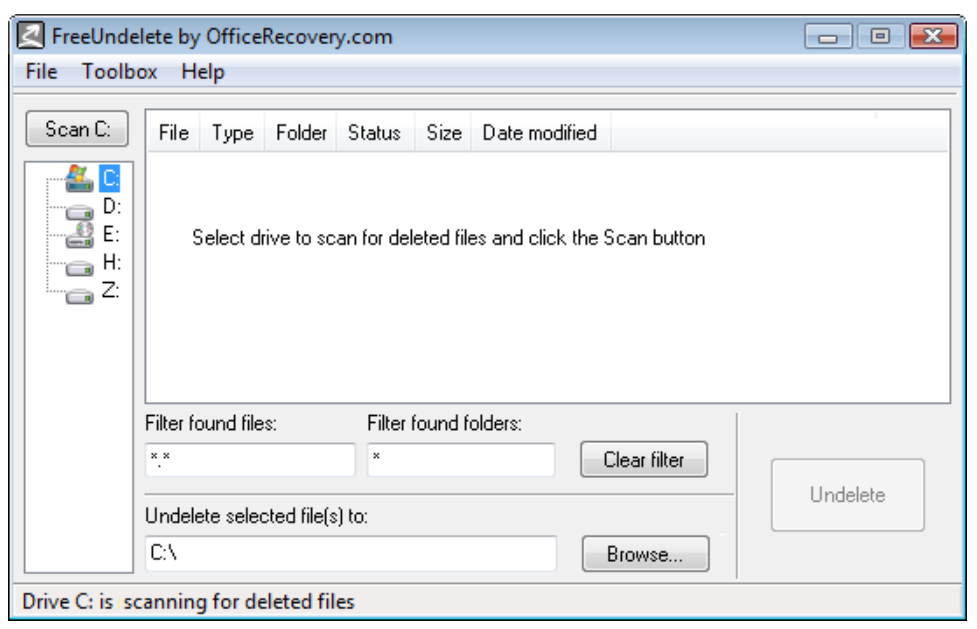 Undeleter recover deals files & data