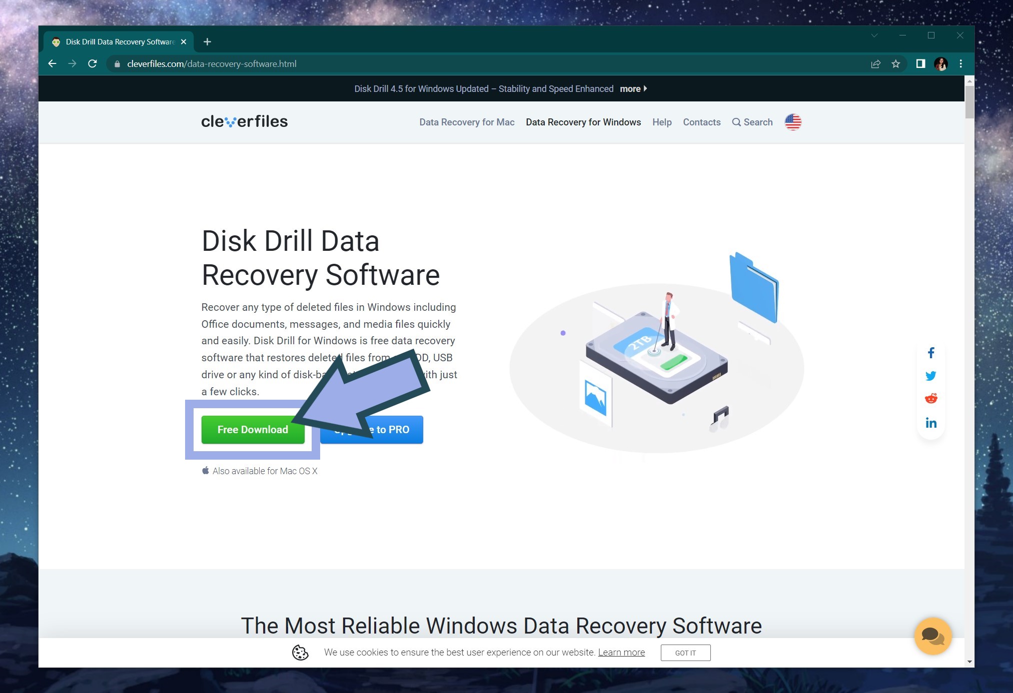 Disk Drill recovery software download page