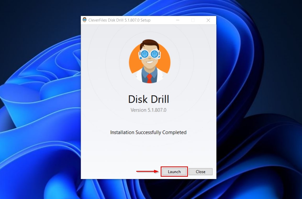 launch disk drill