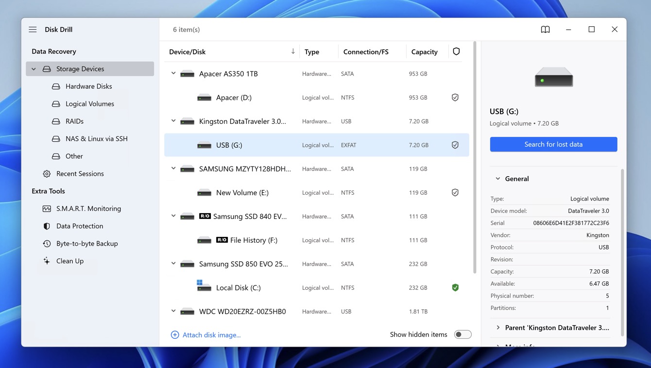 windows invalid directory search for lost data with disk drill