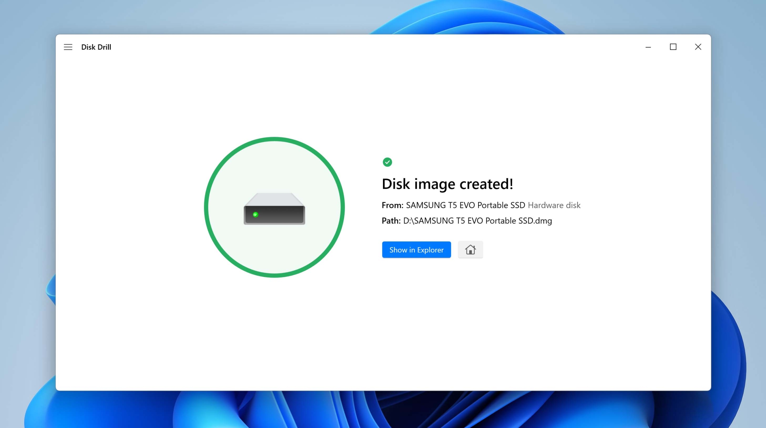 finish creating a copy of the disk