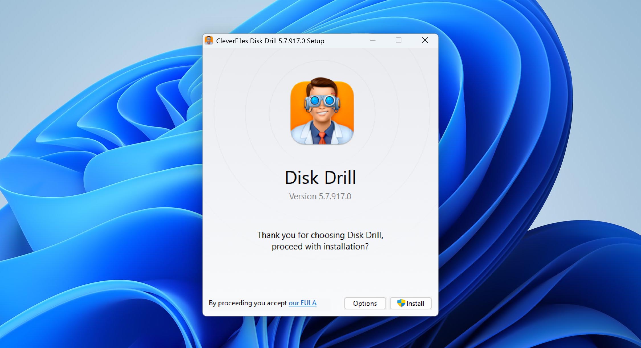 install the drill disk