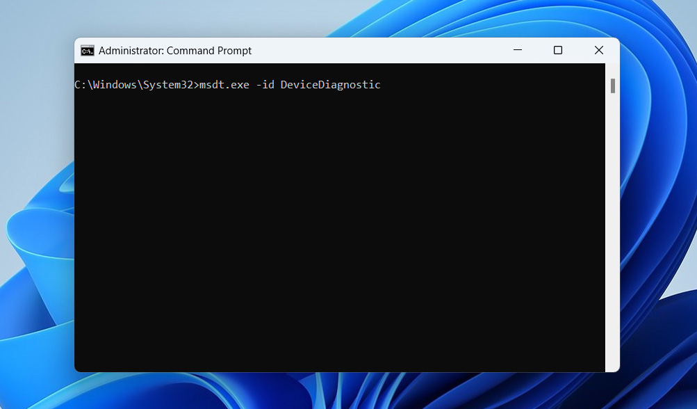 run device diagnostic from cmd