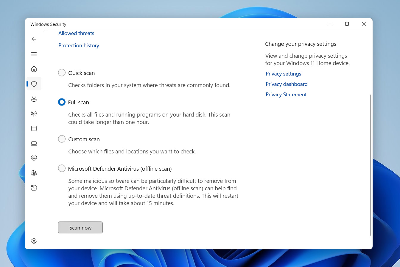 run full anti malware scan