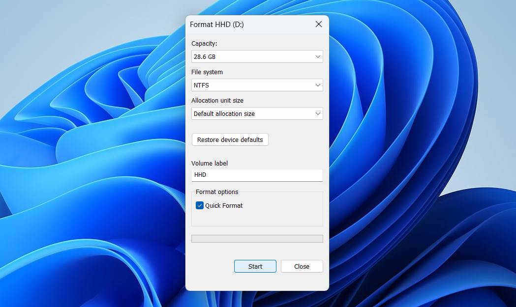 configure format options