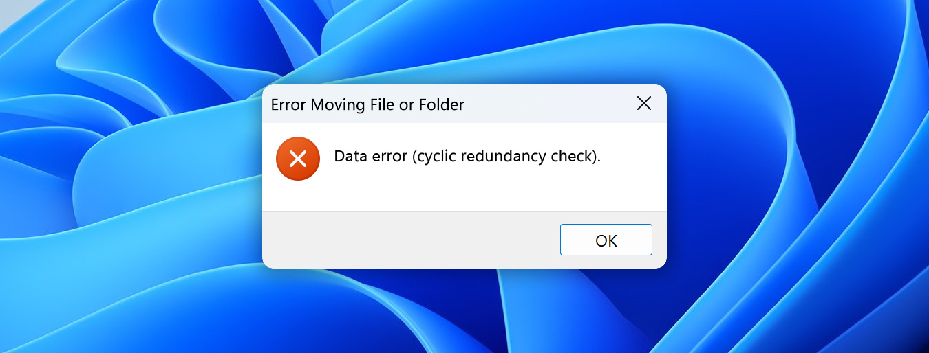 example of a cyclic redundancy check error
