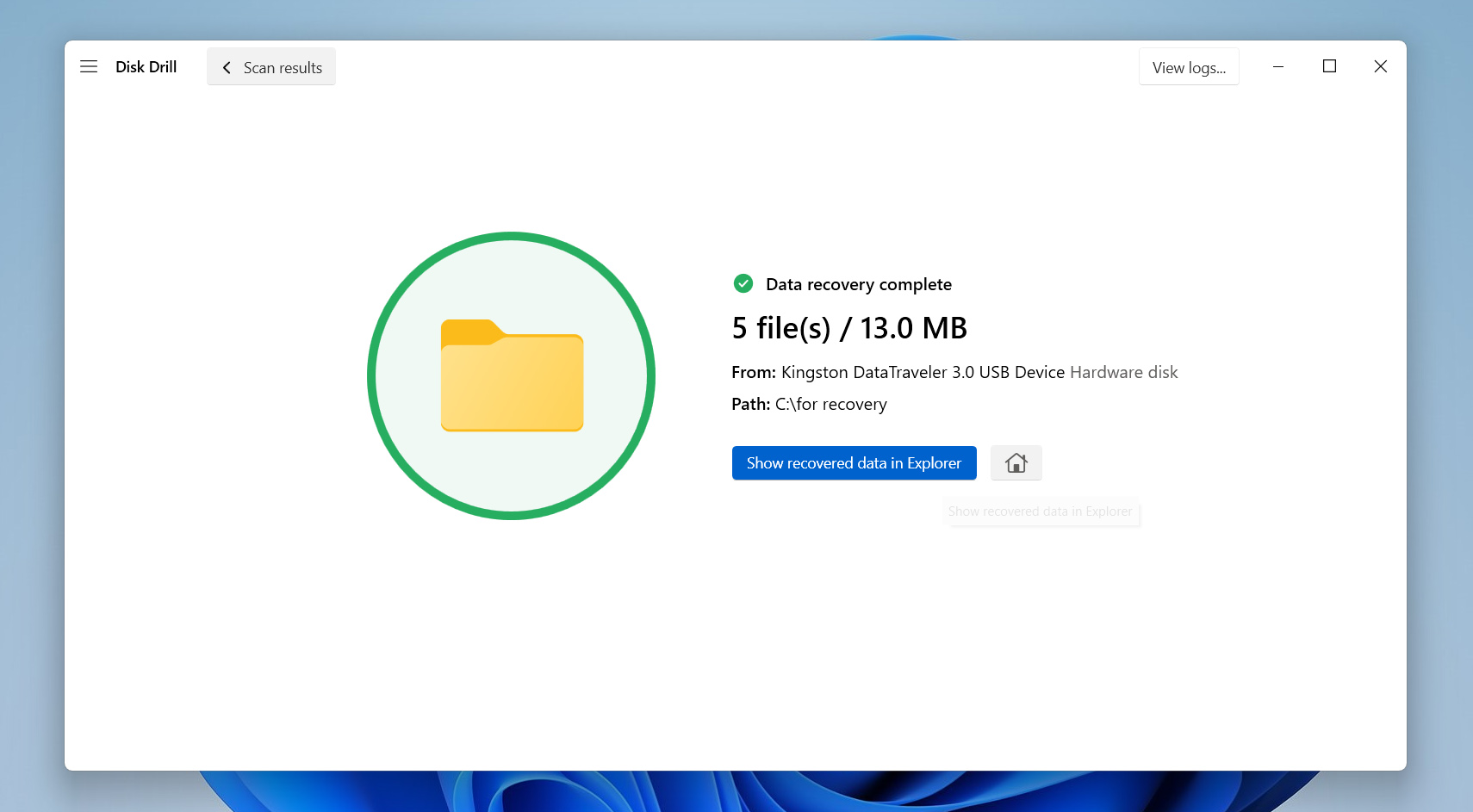 disk drill success recovery