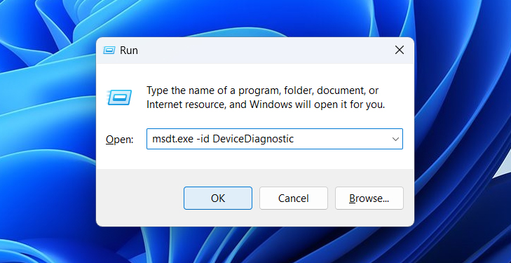 run device diagnostic 