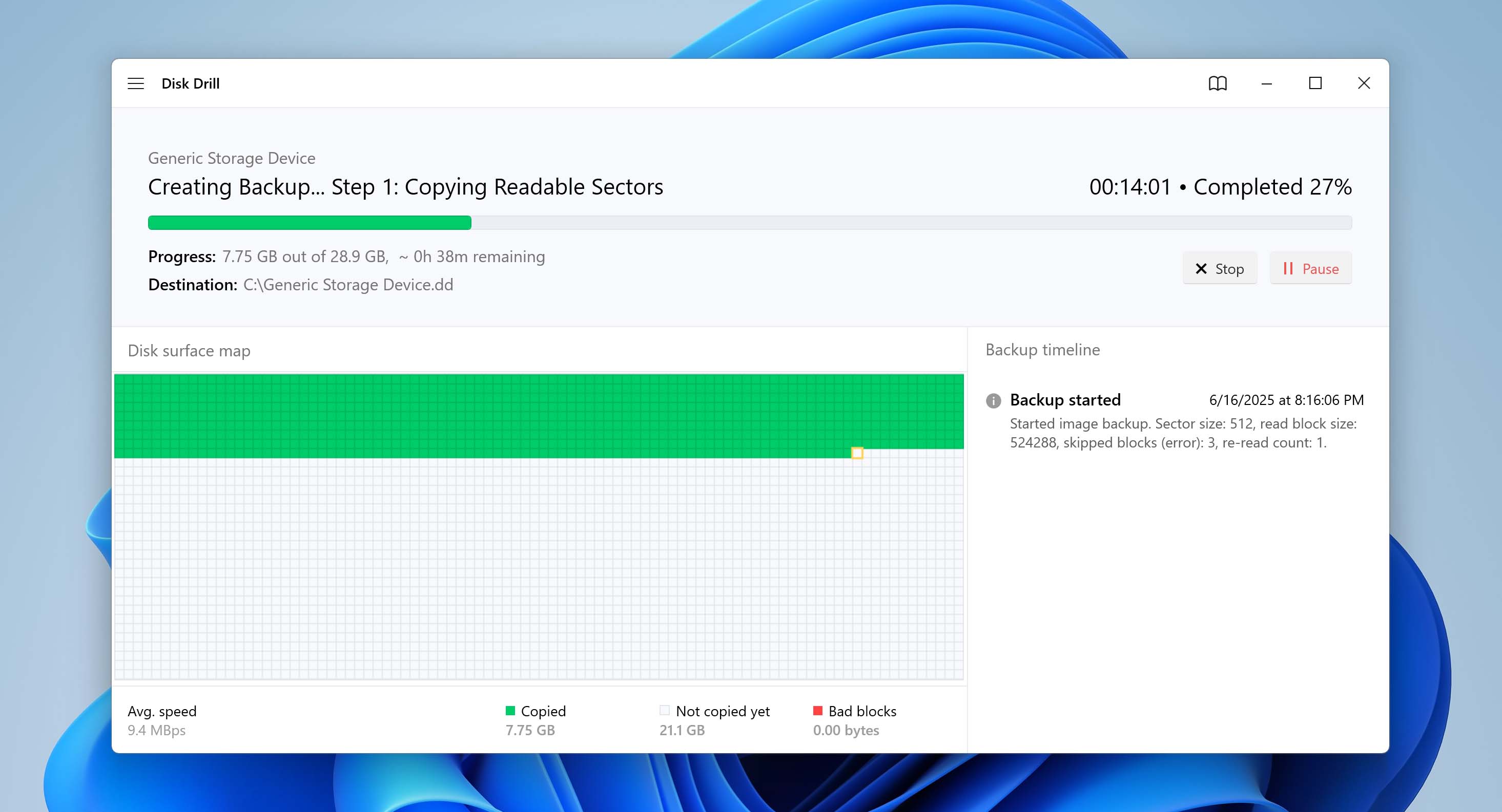 backup process