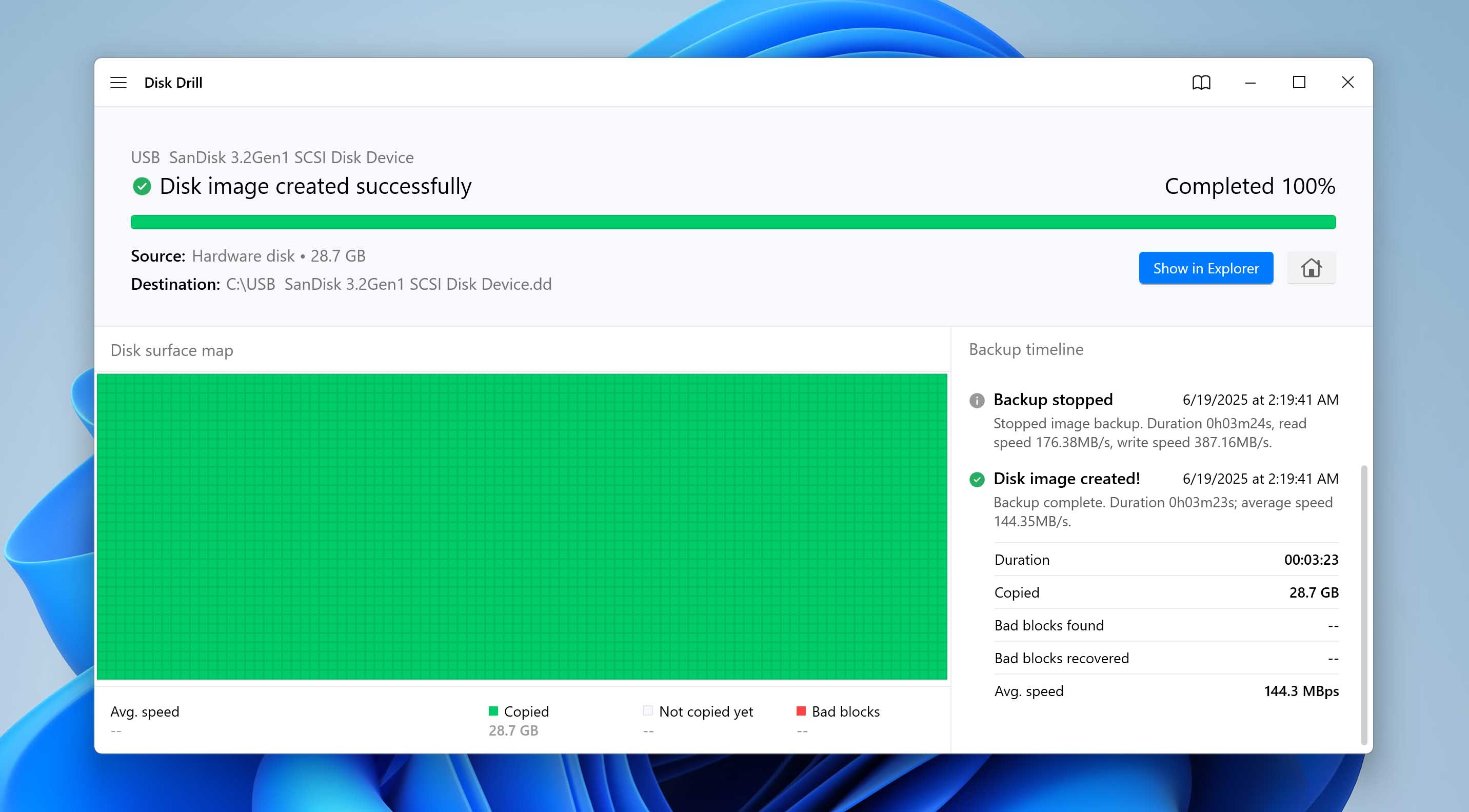success backup process