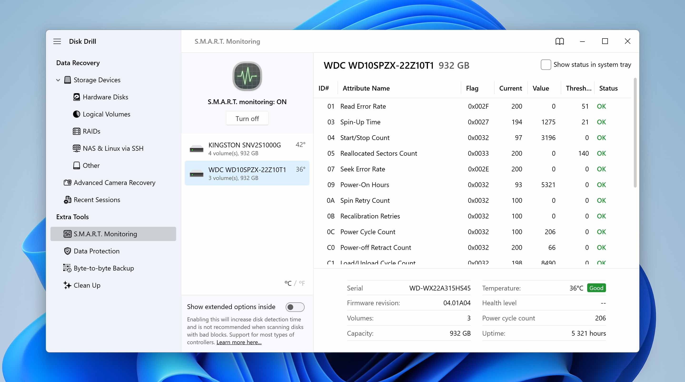 disk drill smart monitoring