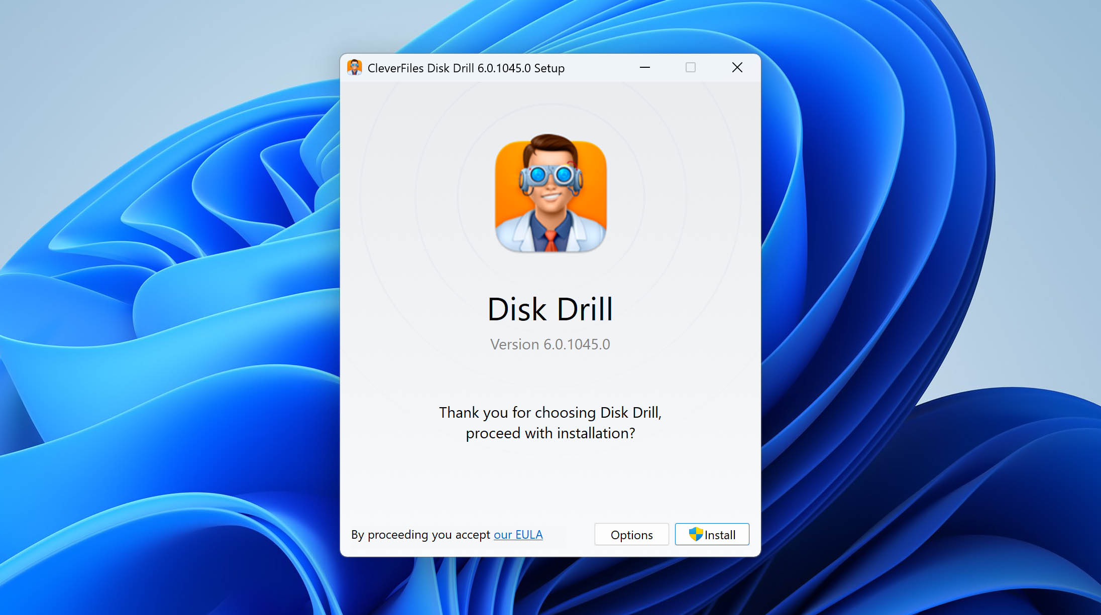 run disk drill installer